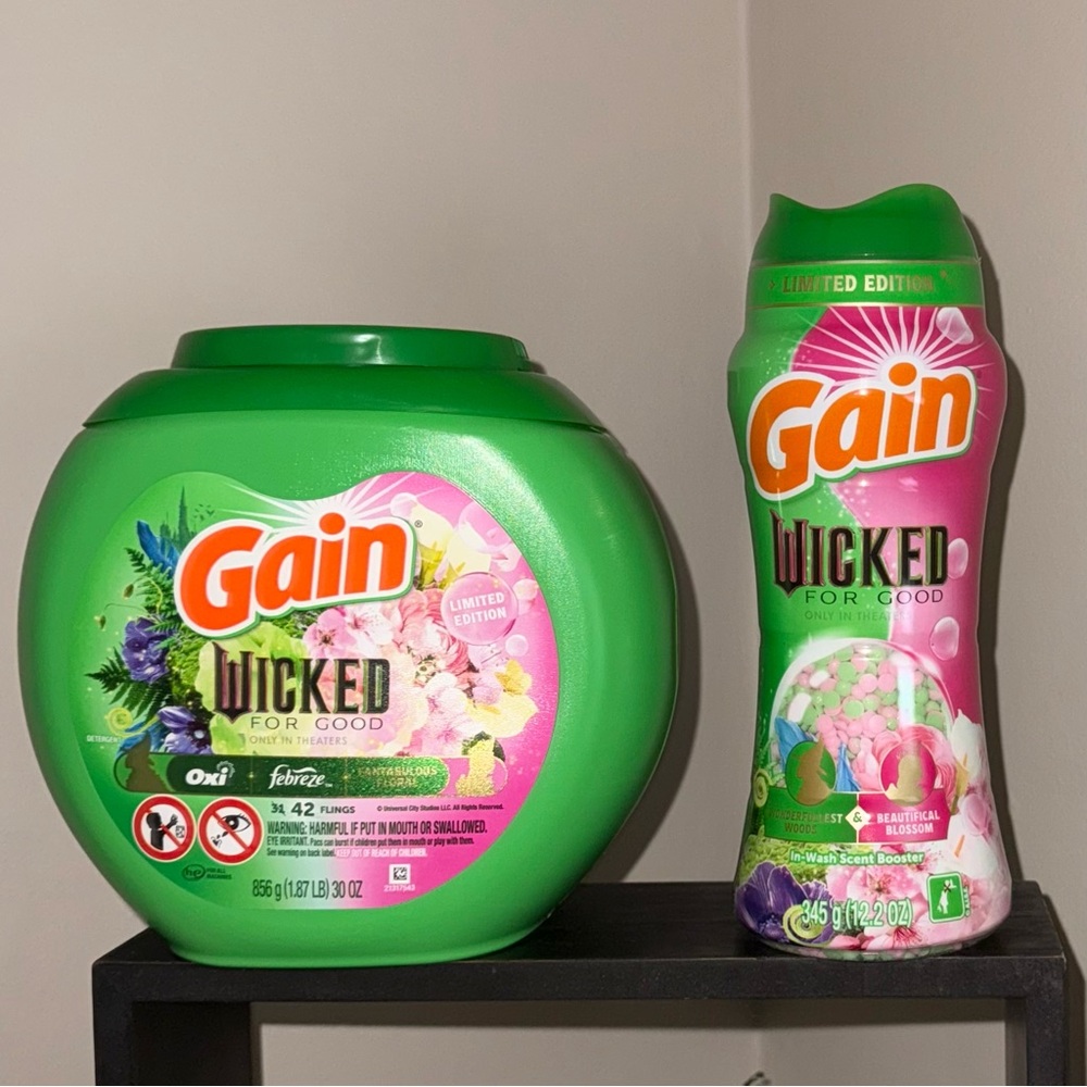 Limited Edition WICKED Gain Laundry Detergent Pods & Scent Beads